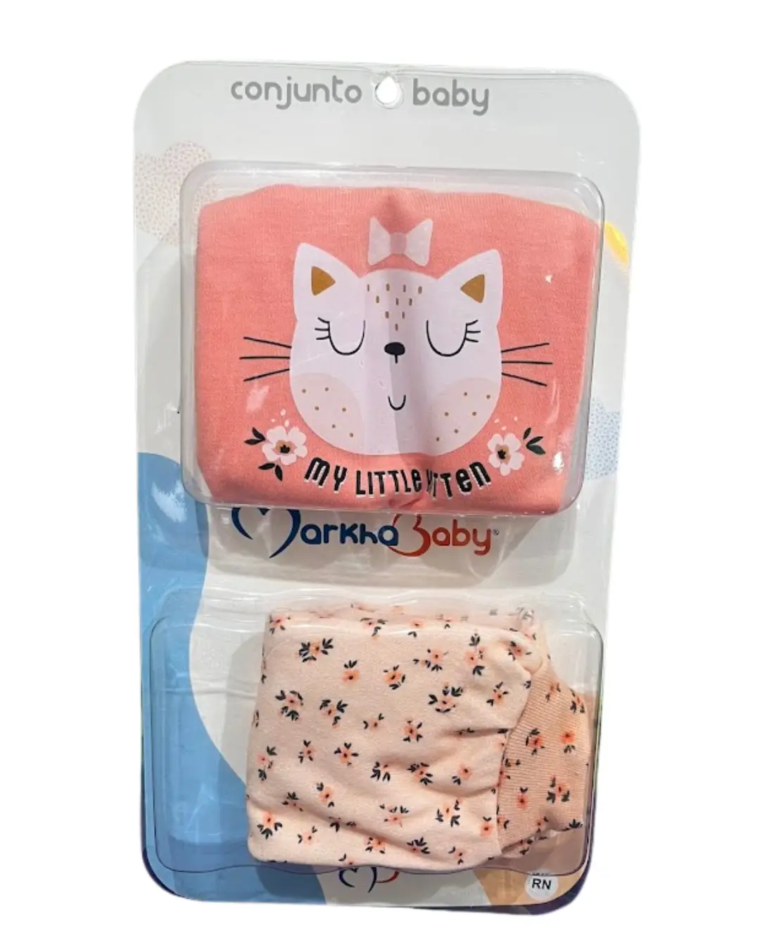 KIT BODY COM CALCA GATINHA LUNA CORES LARANJA E ROSA